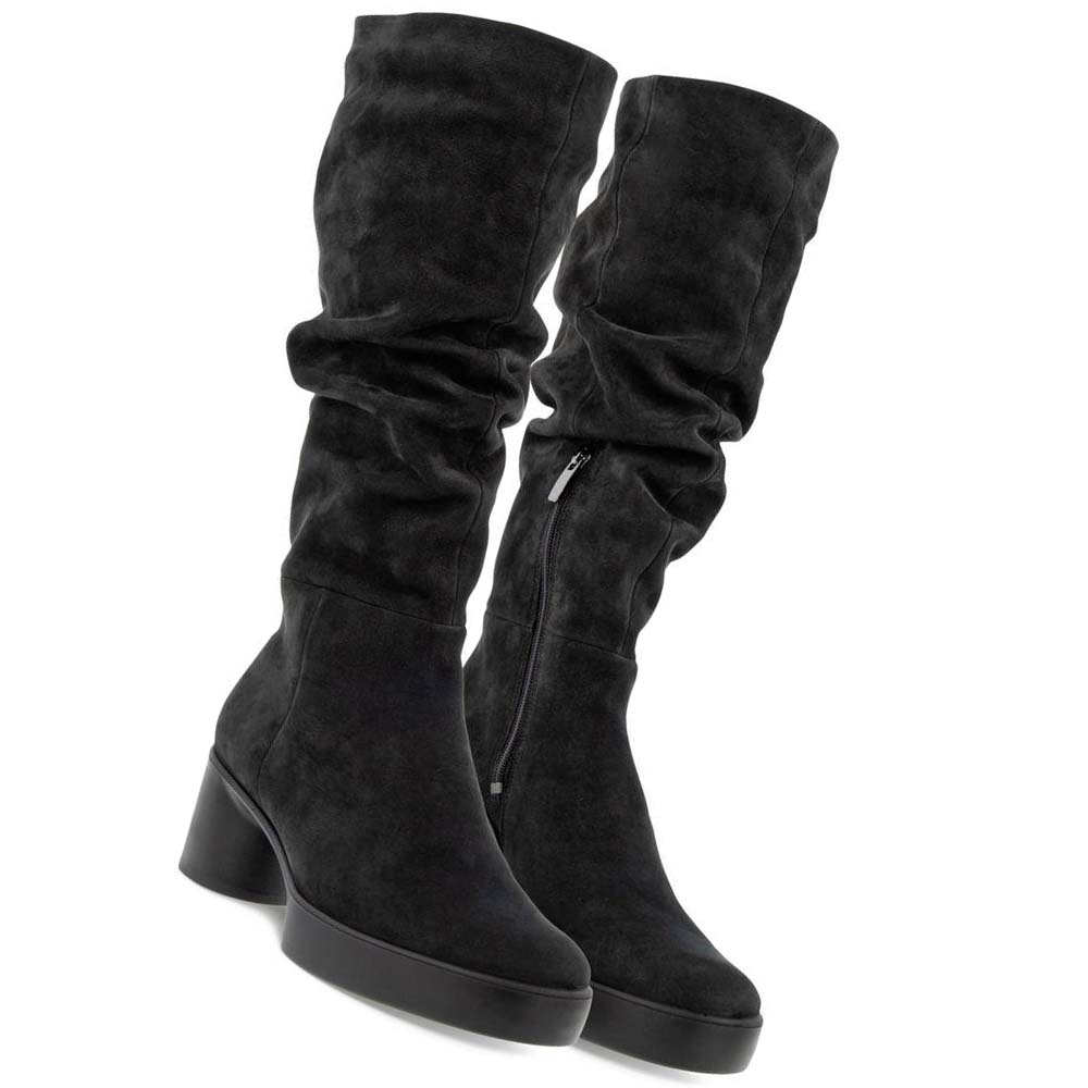 Women's Ecco Shape Sculpted Motion 35 Slouch Boots Black | Canada 34TCE